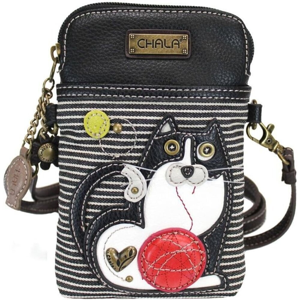 Cellphone Crossbody Handbag Vegan Leather Compact Multi Pocket for Women
